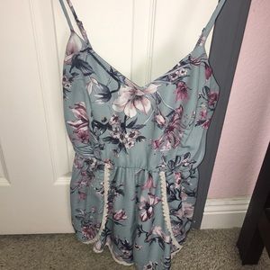 Light blue floral romper!!